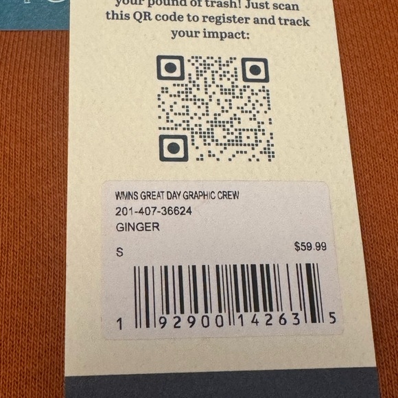 Women’s United by Blue Great Day Graphic Crew Ginger Size Small - Picture 4 of 6